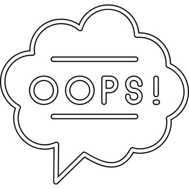 oops baloncuk çizgisi simgesi