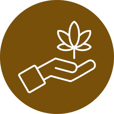 Esrar. Web simgesi basit illüstrasyon