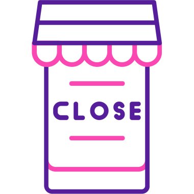 Mağaza. Web simgesi basit illüstrasyon