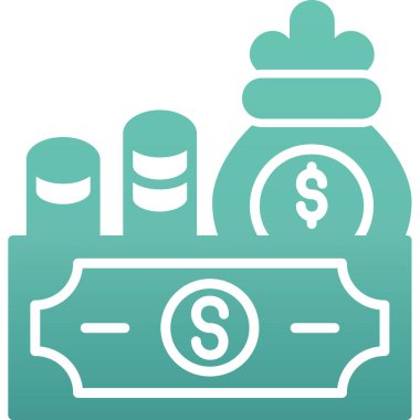 Dolar. Web simgesi basit tasarım