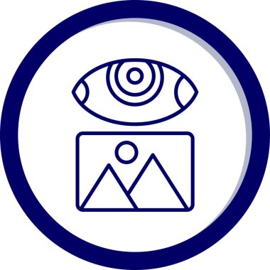 Göz. Web simgesi basit illüstrasyon