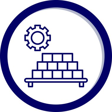 Bir bina simgesinin vektör illüstrasyonu