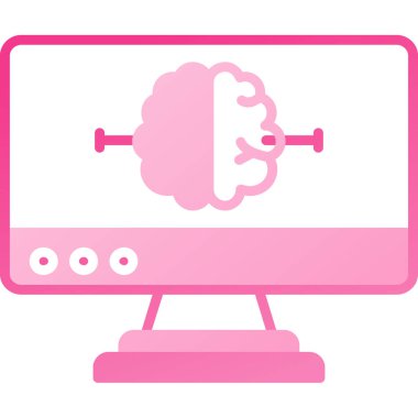 Beyin simgesine sahip bilgisayar