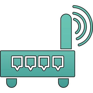 Mavi ve beyaz bir ikonun vektör illüstrasyonu