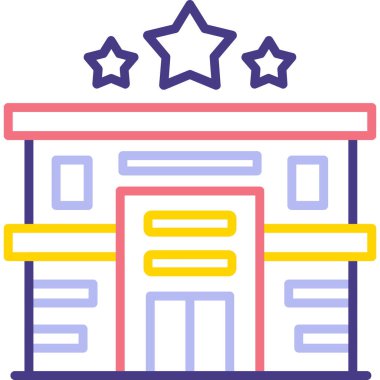 bina simgesi, vektör illüstrasyonu basit tasarım