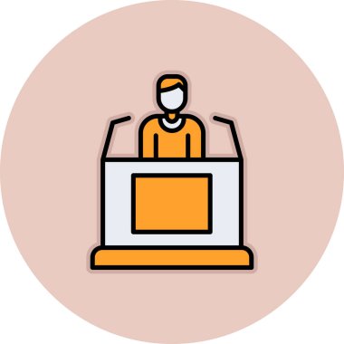 Konuşma balonlu bir dizüstü bilgisayarın vektör çizimi