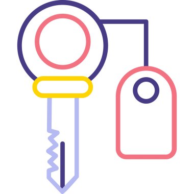 Bir ev anahtarının vektör illüstrasyonu