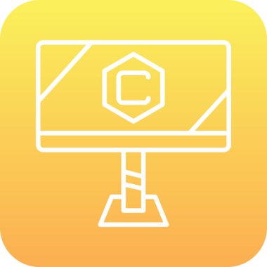 Resim simgesi, basit vektör illüstrasyonu ile ekranı izle