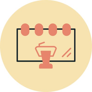 kahve ikonu vektör illüstrasyonu