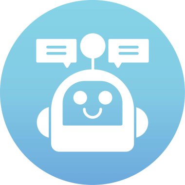 robot. Web simgesi basit illüstrasyon