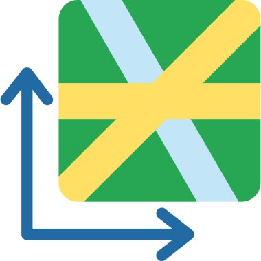 ok bayrağı simgesi ile doldurulmuş ana hatlar biçimi