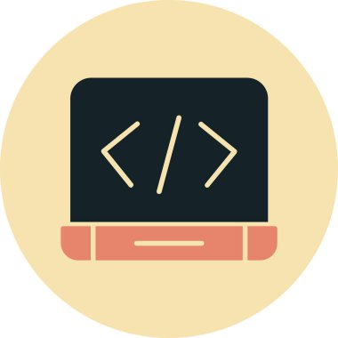 Programlama. Web simgesi basit illüstrasyon