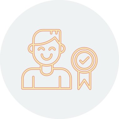 İşaretleme satırı simgesine sahip adam.