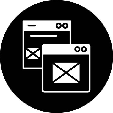 tarayıcı web simgesi, vektör illüstrasyonu