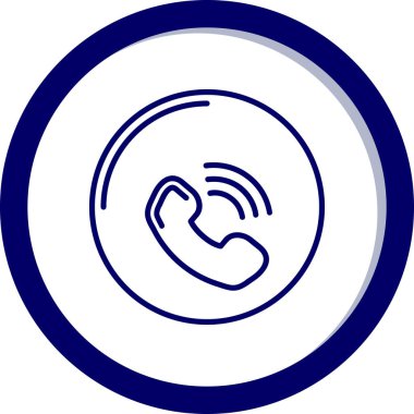 Bir çağrı simgesinin vektör illüstrasyonu