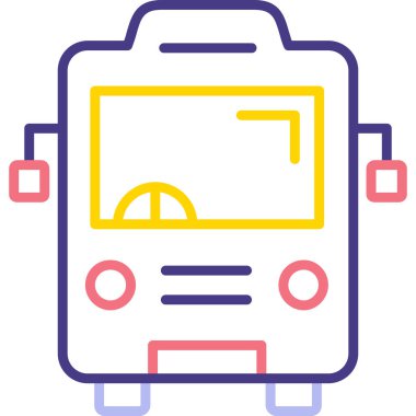 otobüs web vektör simgesi