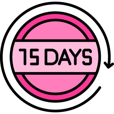 11 günlük pembe bir dairenin vektör çizimi