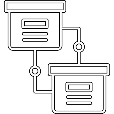 veritabanı ağ simgesi ana hat biçiminde