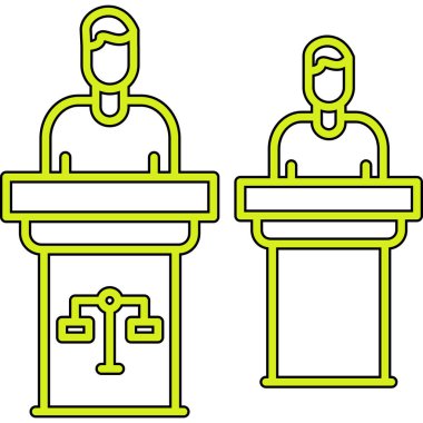 Tribün simgesi, modern tasarım, vektör illüstrasyonu