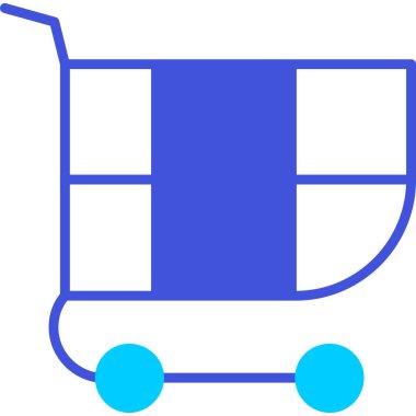 Alışveriş arabası simgesi düz stil.