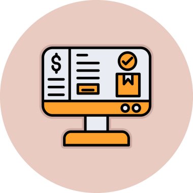 iş ve finans düz vektör simgesi