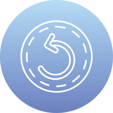 Bir saat simgesinin vektör illüstrasyonu