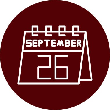 Takvim simgesinin vektör illüstrasyonu