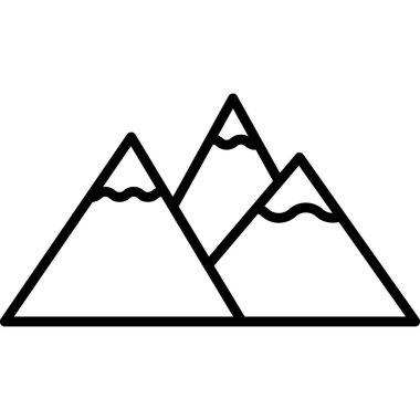 Dağların vektör illüstrasyonu