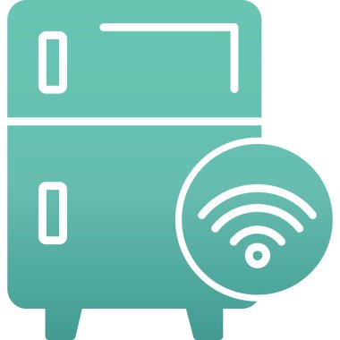 Bir mikrodalganın vektör illüstrasyonu