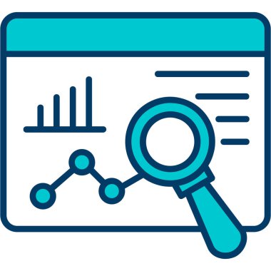 Analizler. Web simgesi basit illüstrasyon