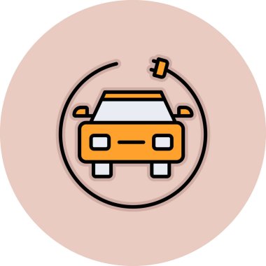 Web ve mobil için araba vektör simgesi modern basit vektör çizimi