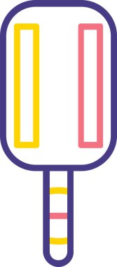 dondurma, illüstrasyon, vektör, beyaz arka planda.