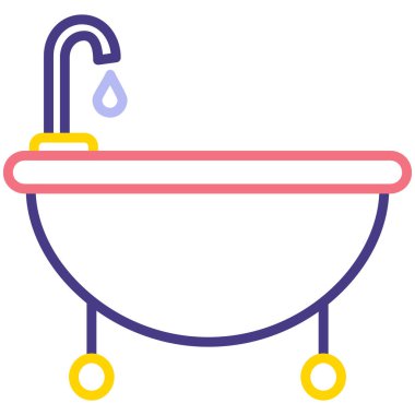 Duş. Web simgesi basit illüstrasyon