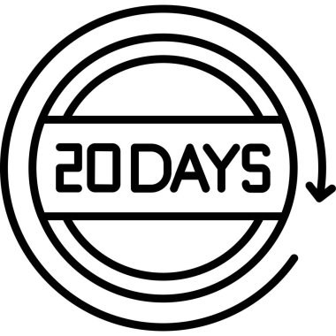 20 yıllık siyah simge, vektör illüstrasyonu, kabartma arkaplan, vektör kavramı işareti