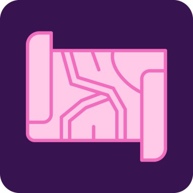 harita simgesinin vektör illüstrasyonu