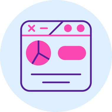 Tarayıcı. Web simgesi basit illüstrasyon