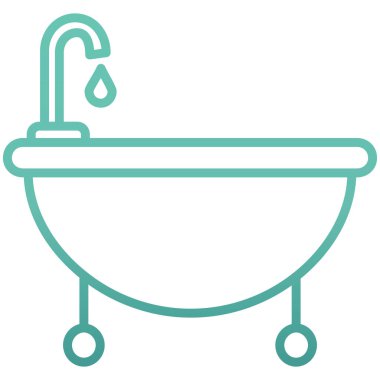 Duş musluk düz vektör simgesi