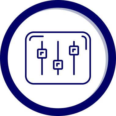 Dijital çipin basit simgesi, vektör çizimi