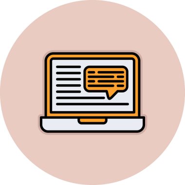 Dizüstü bilgisayar simgesi vektör çizimi