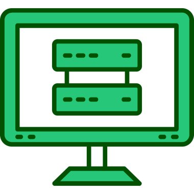 bilgisayar izleme simgesi, vektör illüstrasyonu