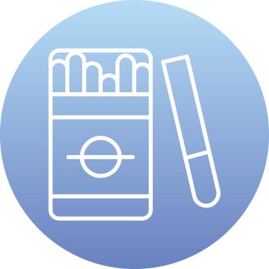 - Sigara. Web simgesi basit illüstrasyon