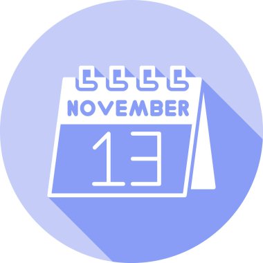 Kasım 'ın 14' ünde bir takvim, bir takvim, bir tarih ve bir takvim üzerinde gün çizgisi simgesi. Modern beyaz arka plan. tatil