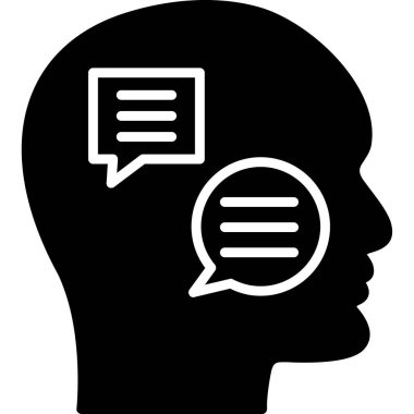 konuşma balonu simgesi, vektör illüstrasyonu