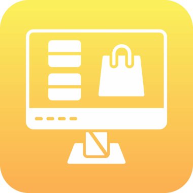 Modern bilgisayar simgesinin vektör illüstrasyonu