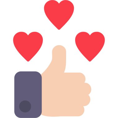 Aşk. Web simgesi basit illüstrasyon