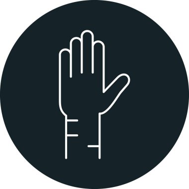 Bir el simgesinin vektör illüstrasyonu