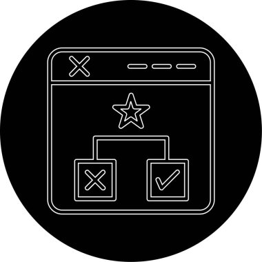 Tarayıcı penceresinin basit simge vektör çizimi