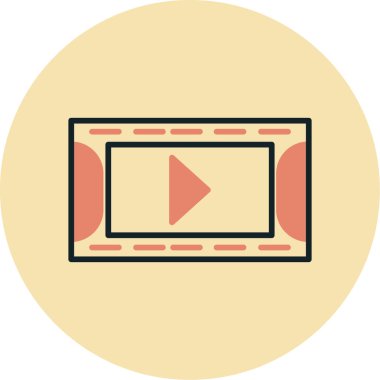 video. Web simgesi basit illüstrasyon