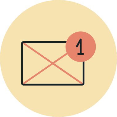 Mektup. Web simgesi basit illüstrasyon