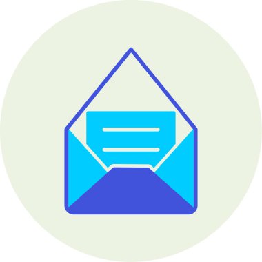 vektör zarfı düz simgesi